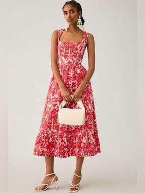 the dafni cutout linen midi dress by maeve The Dafni Cutout Linen Midi Dress by Maeve